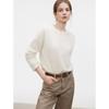 Hong Kong y American Apparel/2026 Ropa de punto casual estilo francés para mujer Invierno 2026 Nueva Camiseta básica de lana merino con cuello redondo