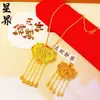 Tienda Popular de Oro Mismo Estilo Filigrana Antigua Dorada Incrustada Estudiante Imperial Dragón y Fénix Borla Cerradura Bolso Colgante Estilo Chino Regalo
