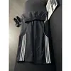 Pantalones Casuales de Retazos Rayados cleanfit para Hombre Verano Seda de Hielo Caída Micro Acampanados Raya Americana Ropa Deportiva