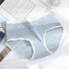 Novas cuecas japonesas de cor creme, algodão puro, cintura média, algodão puro, respirável, cor sólida, alta elasticidade, cuecas femininas