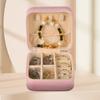 Caja de almacenamiento de joyas portátil transfronteriza, para anillos, pendientes, collares, cremallera, para el hogar, caja de joyería de viaje, estilo europeo simple