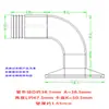 Acero inoxidable 304 grado sanitario codo de 90 grados junta para tubería de cuero portabrocas de carga rápida cabeza de pagoda antideslizante Boquilla verde