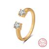 Anel de Prata S925 Huasheng Jewelry Anel Elegante Anéis de Zircônia Venda Direta de Fábrica Atacado