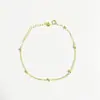 Pulseira Banhada a Ouro 18K Prata de Lei S925 Feminina Contas de Feijão Douradas Estilo Coreano Estilo Ins Elegante Versátil Simples para o Dia a Dia Japonês e Coreano