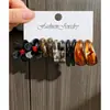 Set de Pendientes de Aro de Moda Transfronterizos Europeos y Americanos para Mujer, Versátiles y Elegantes, Pendientes de Moda Estilo Ins al por Mayor