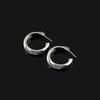 EH1145 Arete Doble C de Metal Aguja de Plata Dulce Cool Estilo Hong Kong Aretes de Anillo Moda Clip para la Oreja de Plato de Incienso para Mosquitos para Mujer