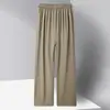 Novo Traje Tang Estilo Chinês para Homens, Meia-Idade e Idosos, Roupa de Pai, Conjunto de Duas Peças de Seda Gelada de Manga Longa para Primavera e Verão, Hanfu Fino