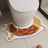 Alfombrilla de suelo en forma de U para baño Perro Salchicha de Dibujos Animados Felpa de Cristal Alfombrilla para Pies Absorbente Antideslizante Resistente al Desgaste Fácil de Limpiar Alfombrilla de Suelo de Dibujos Animados