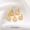 Accesorios de cobre chapados en oro de 24 quilates, exquisitos accesorios huecos calados, componentes de joyería hechos a mano para DIY, pulsera collar de calabaza