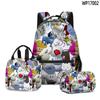 Set de Tres Piezas Transfronterizo Roblox Forsaken Gubby Mochila Escolar, Mochila, Lonchera, Estuche