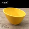 Melamina color diagonal tazón chafing dish tazón pequeño cubo para alimentos tazón para salsa tazón de plástico comercial autoservicio verduras verdes lechuga cubo