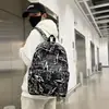 Mochila Escolar para Meninos, Alunos do Ensino Fundamental II, Mochila com Grafite da High Street Americana, Mochila Estilo Masculino para Alunos do Ensino Médio e Universitários, Mochila Estilosa de Nicho
