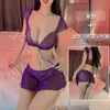 La lencería sexy de Qian Nai está libre de pasión, uniforme sexy, transparente, camisón caliente, secretaria de rol, traje 610