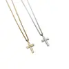 Collar Cruz Hueso de Serpiente Baojia Lujo Accesible Cruz Completa con Diamantes Venta Caliente Transfronteriza Mismo Estilo para Hombres y Mujeres Cadena para Clavícula V Dorada Versión Alta