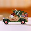 Nuevo colgante de coche de madera pintado para Navidad, con diseño de personas mayores sin rostro, con diseño de bosque, pequeño colgante para árbol de Navidad, suministros de decoración.
