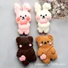 Accesorios para el Cabello de Pajarita Tocado Mochila de Oso Material de Pegamento de Crema DIY Accesorios de Resina de Conejo Accesorios para Funda de Teléfono Móvil Infantil