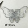 Adhesivo de Tela de Encaje Gris Decoración Hecho a Mano DIY Parche para Agujeros Moda Personalidad Adhesivo de Flor Decoración Adhesivo de Tela Bordada Combinable