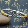 Qi Tian Da Sheng Aguja Divina Ding Hai Aro Plateado Xiangyun Pulsera de Aro Dorado simple para hombre y mujer pulsera de pareja pulsera