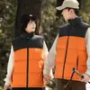 Chaleco Personalizado Estilo Nuevo 2023 Marca de Moda de Alta Calidad Combinación de Colores Chaleco de Pareja Chaqueta Gruesa sin Mangas para Hombre 8029