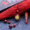 2025 Ano do Serpente Ano Zodiacal da Serpente Mantra Vajra Pequeno Perfeito Cinábrio Thangka Pingente para Celular Pingente Corrente para Celular Corda Marrom Joia