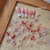 30 lazos de resina semitransparentes con lámina dorada mixta, color caramelo, estilo japonés, pequeños adornos para uñas.