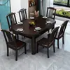 Nuevo Juego de Mesa y Sillas de Comedor de Madera Maciza Estilo Chino, Mesa Redonda Plegable Convertible de Doble Uso Cuadrada/Redonda Extensible, Mesa de Comedor para Apartamento Pequeño en Casa