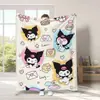 25 Más Vendido Transfronterizo Manta Infantil Sanrio Linda Kuromi Franela Estampado Digital Dibujos Animados Manta de Picnic Manta