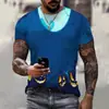 Fábrica de comercio exterior nuevo transfronterizo Halloween 3D digital talla grande tendencia de impresión de camisetas hombre manga corta hombre