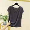 Camiseta sin mangas de modal para mujer, primavera y verano, fina, para llevar debajo, cuello redondo, holgada, talla grande, color liso, top con efecto adelgazante