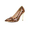 Nuevos Zapatos de Salón de Punta Fina con Estampado de Leopardo Estilo Británico, Tacones Altos para Danza Jazz, Zapatos de Mujer Estilo Callejero, Tallas Grandes 40-48