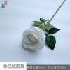 Rosa Redonda Pequeña de Terciopelo de Tallo Delgado Único Codo de Rosa de Esquina de Terciopelo Arreglo Floral para Boda Flor Artificial Decoración para Sala de Estar Hogar Flor de Seda