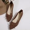 2024 Nuevo estilo Zapatos individuales Zapatos de frijol para mujer Zapatos planos de punto para mujer Zapatos tejidos voladores de boca baja Zapatos de mujer de talla grande Zapatos planos transfronterizos