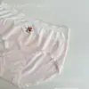 Calcinhas Femininas de Cintura Média, Cós Simples Color Block, Estampa de Urso, Algodão Puro, Roupa Íntima Feminina Respirável