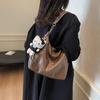 Bolsa Estilo Maillard Feminina 2025 Nova Tendência Retrô Bolsa Tote Estilo Preppy Versátil Grande Capacidade Bolsa de Ombro Transversal