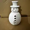 Boneco de Neve de Terracota Transfronteiriço Boneco de Neve de Resina em Cor Retro Decoração de Natal Mesa Boneco de Neve de Natal