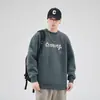 Nueva sudadera de cuello redondo para hombre de otoño e invierno, cómoda y versátil, casual, moderna, a la moda, estilo Hong Kong, top estilo high street americano para hombre