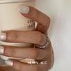 Anillo de Zirconia 3D de Diamante Triturado Arcoíris para Mujer, Versátil Moda Personalidad Lujo Ligero Viajero Anillo Abierto Anillo Dedo Índice Moderno