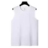 Camiseta sem mangas de algodão puro 220g, corte solto, ombros largos e gola pequena, camiseta masculina sem mangas respirável