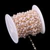 Cadena de cobre puro con perlas, accesorios de joyería, pulsera, cadena de perlas, bricolaje, horquilla, cadena de abanico redonda, cadena de cuentas, joyería