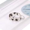 Anillo de resina transparente de cara sonriente con hojas y frutas de moda simple, anillo de dedo de fruta creativa transfronterizo europeo y americano para niña