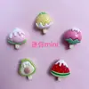 Helado de Fruta Juguete de Comida Dibujos Animados Accesorios para Uñas Pasador Pendientes Hecho a Mano DIY Accesorios para Dedos de Árbol