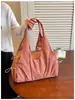 Bolsa de Lona Leve e Portátil para Mulheres, Nova Bolsa Tote de Grande Capacidade, Pequena Bolsa de Ombro para o Dia a Dia com Armazenamento Multicamadas