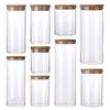 Frasco de Vidrio Sellado Vidrio de Borosilicato Alto Frasco de Té Frutas Secas Granos Frasco de Almacenamiento de Dulces Frasco de Vidrio Frasco de Almacenamiento de Vidrio