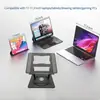 Soporte Plegable para Laptop Giratorio 360°, Aleación de Aluminio Disipación de Calor Antivibración Elevador de Laptop para Oficina y Gaming para Portátil, Tableta, Tableta de Dibujo (Hasta 17)