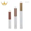 Fabricante de tubos redondos de tapa larga para brillo de labios 1 ml/1.5 ml/2 ml botellas de brillo de labios materiales de empaque cosmético botellas vacías con serigrafía para ventas transfronterizas