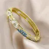 Nuevo Estilo Chino Estilo Nacional Elegante Flor de Loto Buena Suerte Hueco Abierto Pulsera para Enviar Amigos Regalos para Amigos