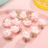 Suministro de fábrica colgante de bola redonda diy bola de cristal de vidrio color brillante estrella de cinco puntas accesorios marcapáginas pendientes accesorios