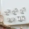 Substituição de Alta Qualidade Cristal K9 Diamante Branco Manicure Diamante Joias Coração Explosivo Ovo de Pombo Diamante Pedregulho de Ângulo Reto Joias