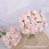 Flores artificiais transfronteiriças: 27 peônias, ráfia, camélias, rosas feitas à mão, flores artificiais estilo ins, decoração de buquê de casamento