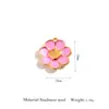 Accesorios de Joyería con Forma de Corazón, Colgantes, Dijes de Pulsera de Flor Esmaltada, Aretes de Estilo Fresco, Accesorios de Pulsera Versátiles al por Mayor
